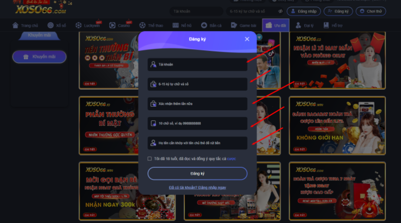 Hướng dẫn chi tiết cách đăng ký Xoso66 thành công 100%